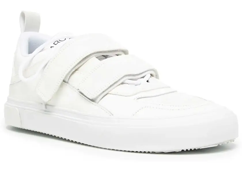 Sneakers Marcelo Burlon Suede Low Top Sneakers With Touch Strap Closure White Barbati (BM 14912410) 2