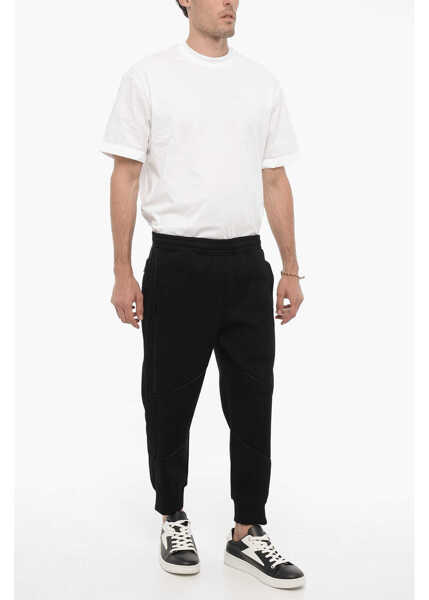 Pantaloni de trening Neil Barrett Skinny Fit Joggers With Drawstring Waist Black Barbati (BM 14912428) 4