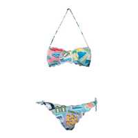 Costume de baie MC2 Saint Barth Bandeau Bikini With Postcard Print Femei