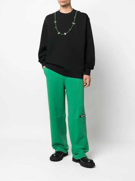 Bluze de trening AMBUSH Cotton Crew-Neck Sweatshirt With Removable Necklace Black Barbati (BM 14918164) 2