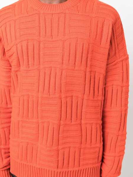 Pulovere AMBUSH Solid Color Crew-Neck Sweater Orange Barbati (BM 14918167) 4