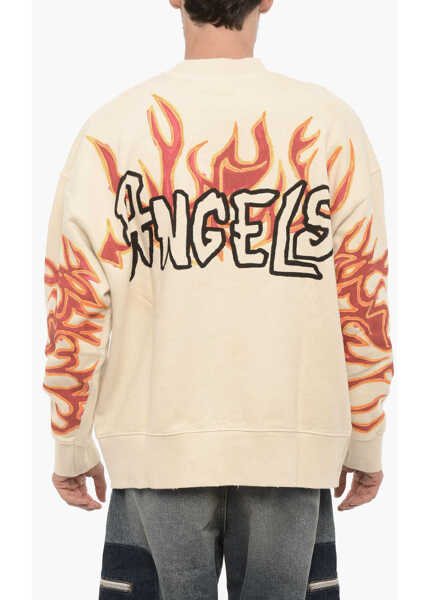 Bluze de trening Palm Angels Printed Turtleneck Sweatshirt White Barbati (BM 14918176) 2