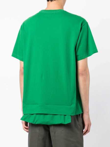 Tricouri AMBUSH Solid Color Amazon Sea Foam Crew-Neck T-Shirt With Waist Poc Green Barbati (BM 14918203) 4