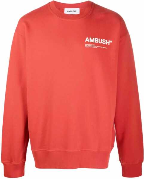 Bluze de trening AMBUSH Fleeced Cotton Workshop Crew-Neck Sweatshirt Red Barbati (BM 14918209) 1