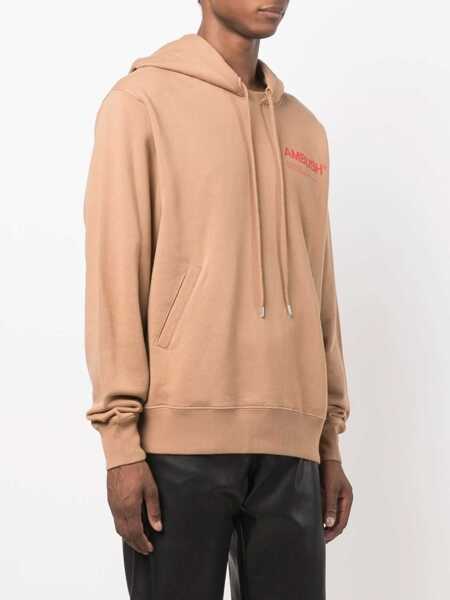 Bluze de trening AMBUSH Fleeced Cotton Hoodie With Two Pockets Brown Barbati (BM 14918218) 3