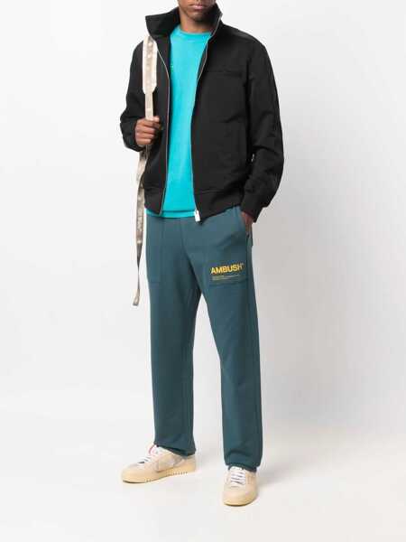 Pantaloni de trening AMBUSH Fleeced Cotton Workshop Joggers With Drawstring Waist Blue Barbati (BM 14918224) 2
