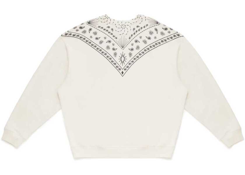 Bluze de trening Marcelo Burlon Crew-Neck Sweatshirt With Bandana Motif Black & White Barbati (BM 14918251) 2