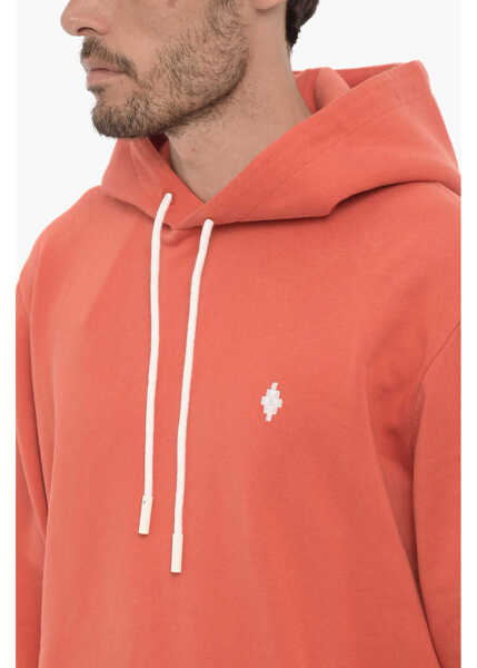 Bluze de trening Marcelo Burlon Brushed Cotton Hoodie Orange Barbati (BM 14918254) 3