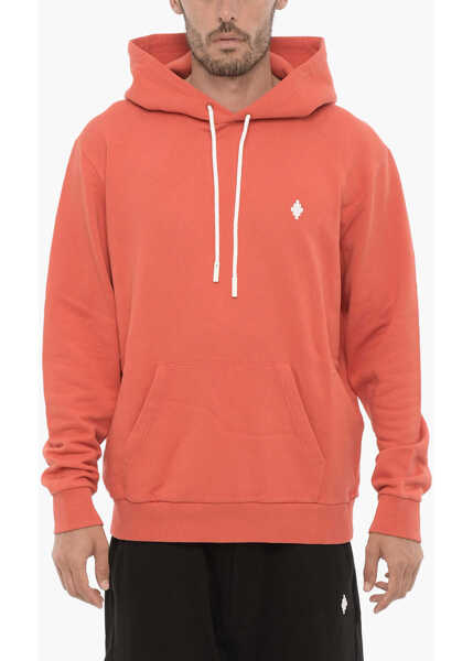 Bluze de trening Marcelo Burlon Brushed Cotton Hoodie Orange Barbati (BM 14918254) 1