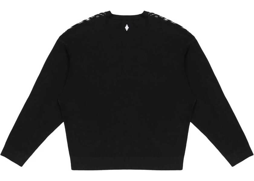 Pulovere Marcelo Burlon Bandana Motif Crew-Neck Sweater Black Barbati (BM 14918260) 2