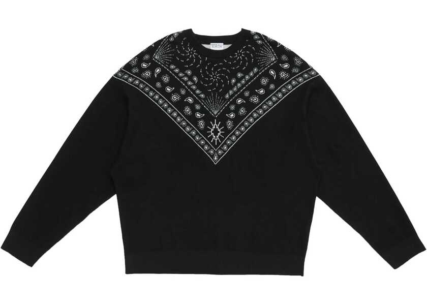 Pulovere Marcelo Burlon Bandana Motif Crew-Neck Sweater Black Barbati (BM 14918260) 1