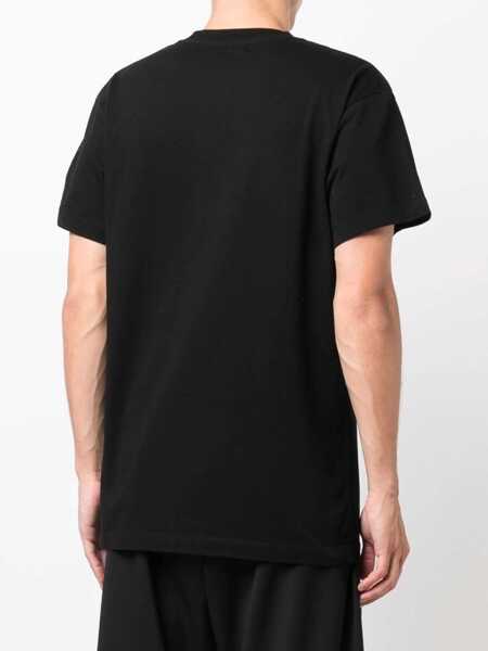 Tricouri AMBUSH Cotton Jersey Crew-Neck T-Shirt With Contrast Print Black Barbati (BM 14918386) 4