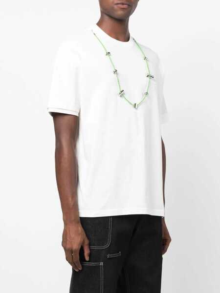 Tricouri AMBUSH Cotton Crew-Neck T-Shirt With Removable Necklace White Barbati (BM 14918563) 3