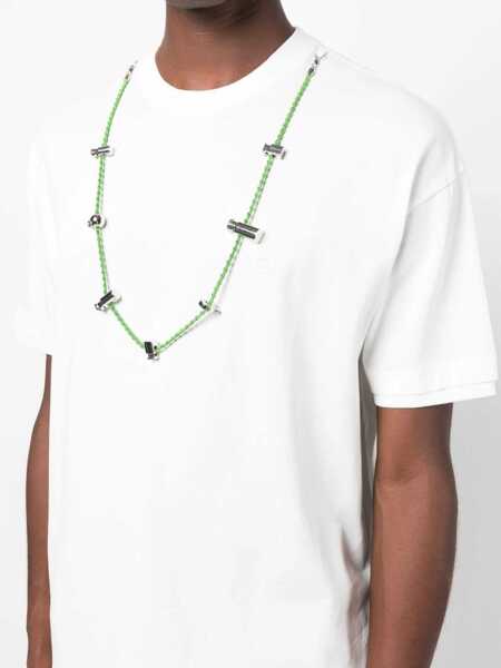 Tricouri AMBUSH Cotton Crew-Neck T-Shirt With Removable Necklace White Barbati (BM 14918563) 5