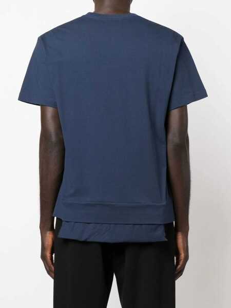 Tricouri AMBUSH Solid Color Crew-Neck T-Shirt With Waist Pocket Blue Barbati (BM 14918581) 4
