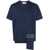 AMBUSH Solid Color Crew-Neck T-Shirt With Waist Pocket Blue