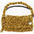 Jil Sander Knitted Shoulder Bag With Sequins Gold