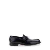 Mocasini 'Grandioso' Black Loafers With Gancini Detail In Patent Leather Man Barbati
