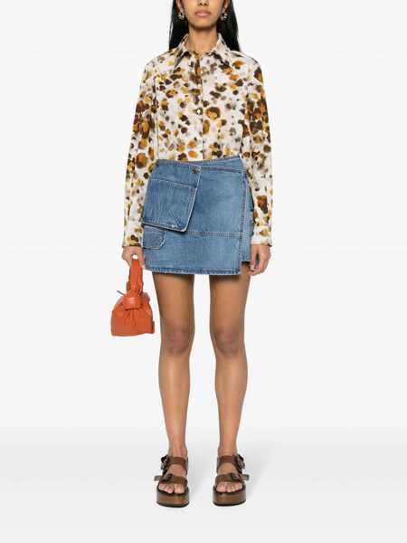 Fuste MSGM Msgm Denim Mini Skirt Navy Femei (BM 14932228) 2