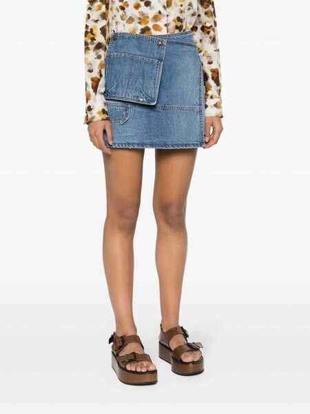 Fuste MSGM Msgm Denim Mini Skirt Navy Femei (BM 14932228) 3