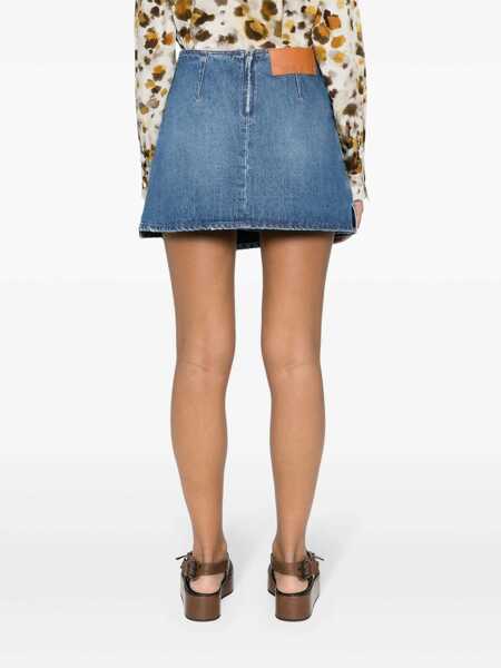 Fuste MSGM Msgm Denim Mini Skirt Navy Femei (BM 14932228) 4