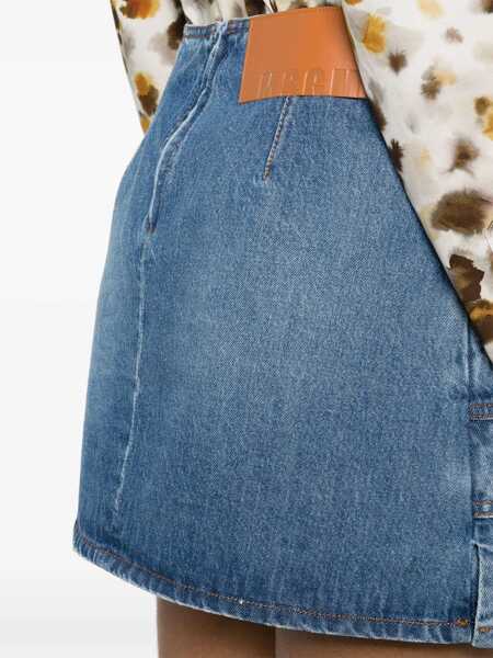 Fuste MSGM Msgm Denim Mini Skirt Navy Femei (BM 14932228) 5