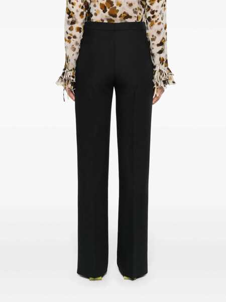 Pantaloni casual MSGM Msgm Crpe Tailored Trousers Black Femei (BM 14932258) 4