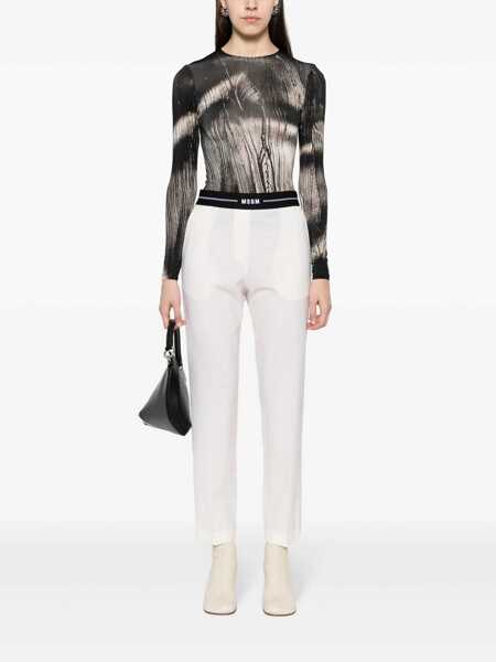 Pantaloni casual MSGM Msgm Wool Trousers Beige Femei (BM 14932267) 2