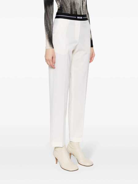 Pantaloni casual MSGM Msgm Wool Trousers Beige Femei (BM 14932267) 3