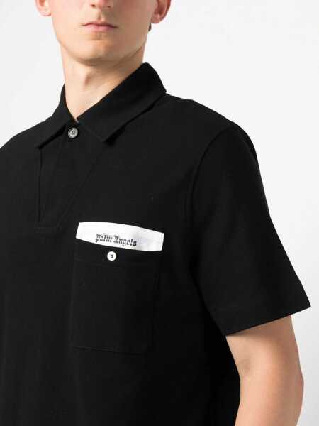 Tricouri Polo Palm Angels Palm Angels Polo Black Barbati (BM 14934151) 5