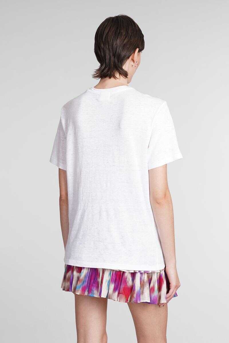 Tricouri Isabel Marant Isabel Marant toile Zewel T-Shirt WHITE Femei (BM 14935276) 3