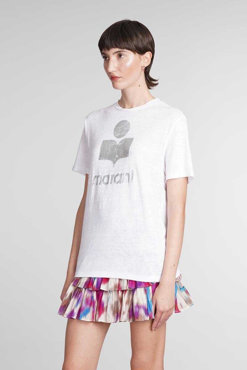 Tricouri Isabel Marant Isabel Marant toile Zewel T-Shirt WHITE Femei (BM 14935276) 4