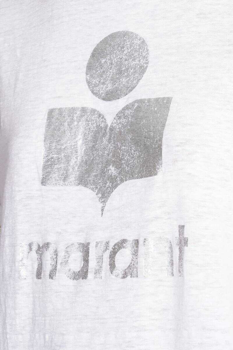 Tricouri Isabel Marant Isabel Marant toile Zewel T-Shirt WHITE Femei (BM 14935276) 5