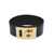 Salvatore Ferragamo 'Hug' Black Bracelet With Gancini Detail In Smooth Leather Woman Black
