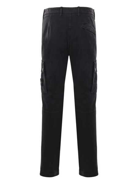 Pantaloni Stone Island Stone Island Stretch Cotton Cargo Trousers Black Barbati (BM 14955352) 2