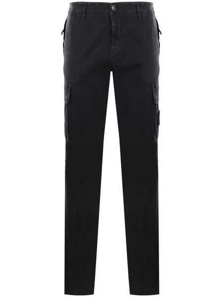 Pantaloni Stone Island Stone Island Stretch Cotton Cargo Trousers Black Barbati (BM 14955352) 1
