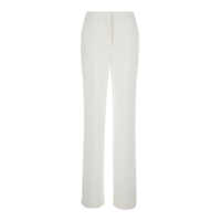 Pantaloni scurti White High Waist Pants With Concealed Closure In Silk Blend Woman Femei