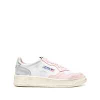 Sneakers Autry Medalist Low Super Vintage Powder Pink White Leather And Silver Sneakers Femei