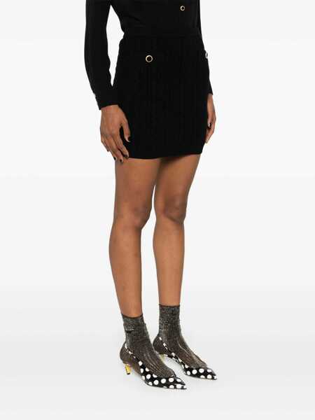 Fuste Alessandra Rich Alessandra Rich Button Skirt Black Femei (BM 14962945) 3