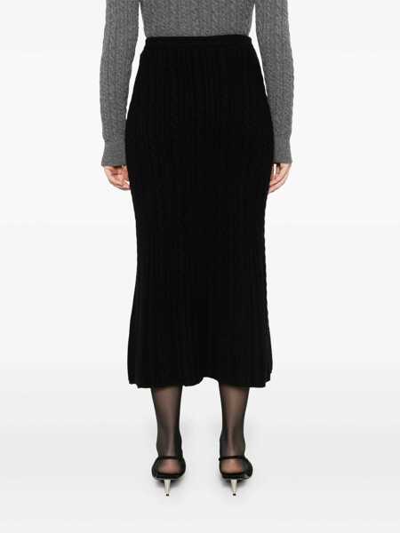 Fuste Alessandra Rich Alessandra Rich Maxi Wool Skirt Black Femei (BM 14962948) 4