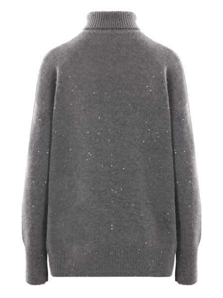 Pulovere Brunello Cucinelli Brunello Cucinelli Sequin Sweater GRAY Femei (BM 14968516) 2