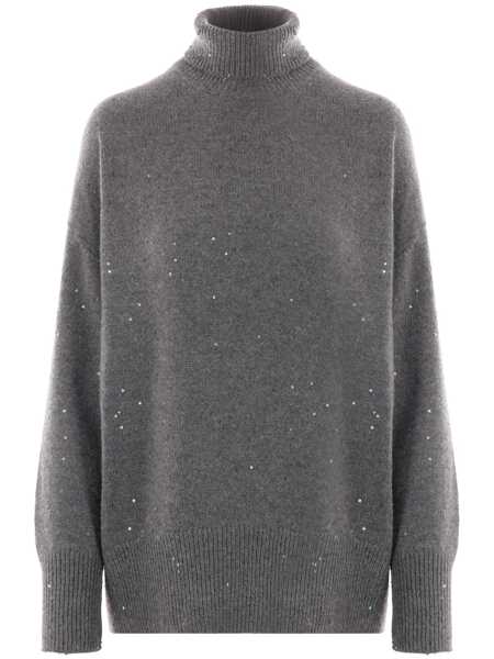 Pulovere Brunello Cucinelli Brunello Cucinelli Sequin Sweater GRAY Femei (BM 14968516) 1