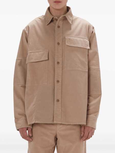 Camasi JW Anderson JW Anderson Patchwork Overshirt Beige Barbati (BM 14976109) 3