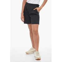 Pantaloni scurti Double-Pleated Safari Cotton Blend Shorts Femei