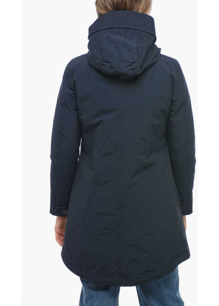 Geci de iarna Woolrich Solid Color Down Jacket With Removable Inner Blue Femei (BM 14981374) 2