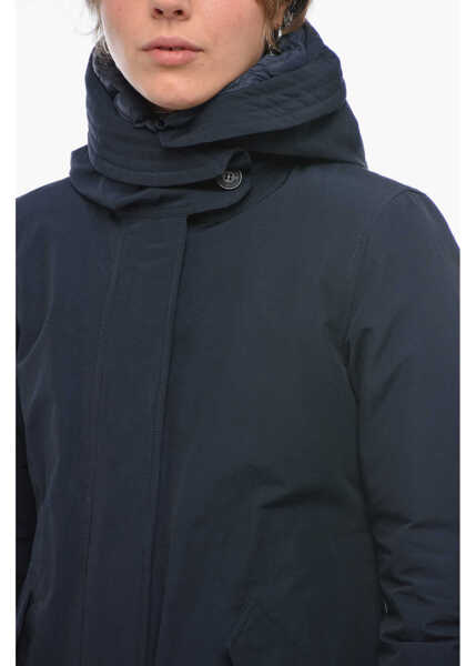 Geci de iarna Woolrich Solid Color Down Jacket With Removable Inner Blue Femei (BM 14981374) 3