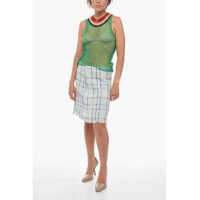 Bluze Marni Dama - Bluze Marni Cashmere Blend Tank Top With Corduroy Detail Green Femei (BM 14981386) - B-mall.ro