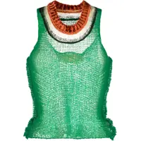 Bluze Cashmere Blend Tank Top With Corduroy Detail Femei