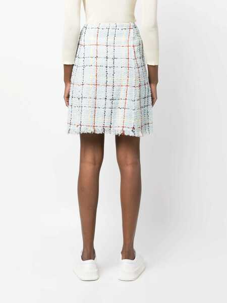 Fuste scurte Marni Tweed A-Line Miniskirt Light Blue Femei (BM 14981389) 4