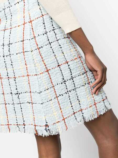 Fuste scurte Marni Tweed A-Line Miniskirt Light Blue Femei (BM 14981389) 5